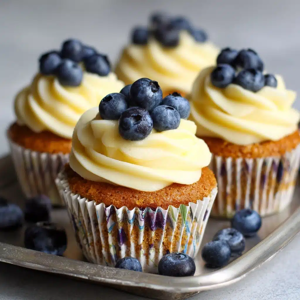White Chocolate Blueberry Cupcakes Recipe - Recipe Image