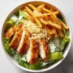 Healthy Chicken Caesar Salad with Fries Recipe