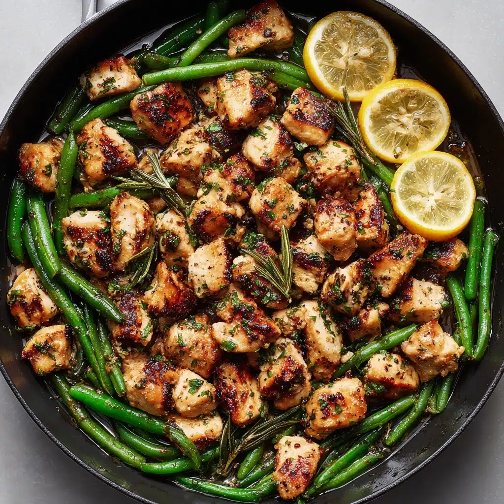 Lemon Garlic Butter Chicken and Green Beans Skillet Recipe - Recipe Image