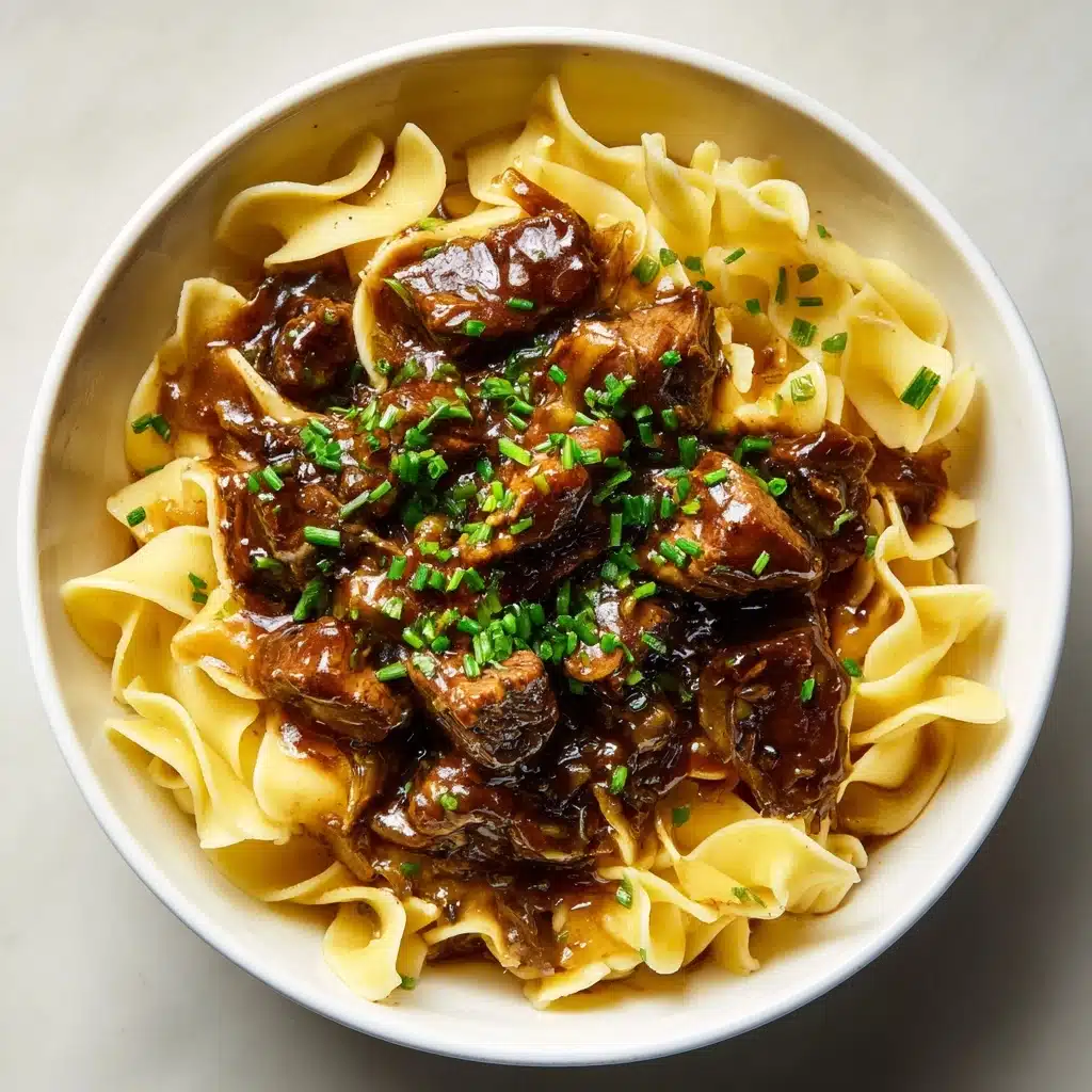 Crockpot Beef Tips & Noodles Recipe - Recipe Image