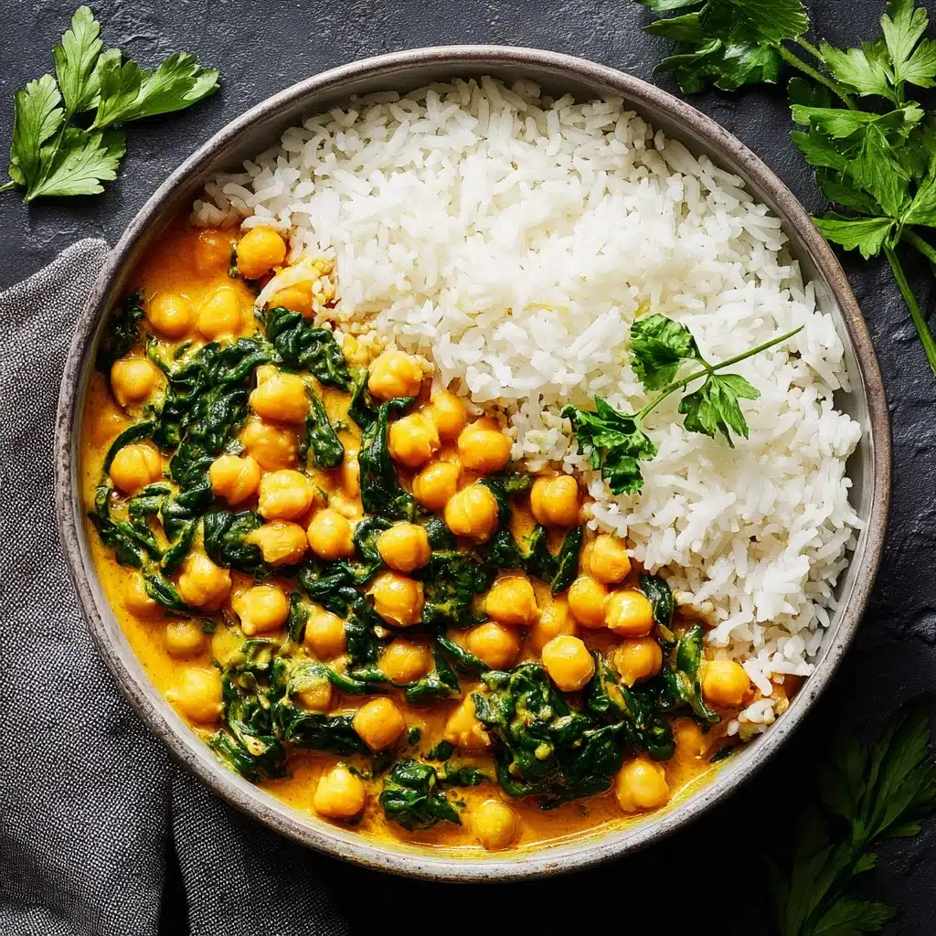 Chickpea Spinach Coconut Curry Recipe - Recipe Image