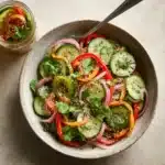Pickled Cucumber, Onion, and Bell Pepper Salad Recipe