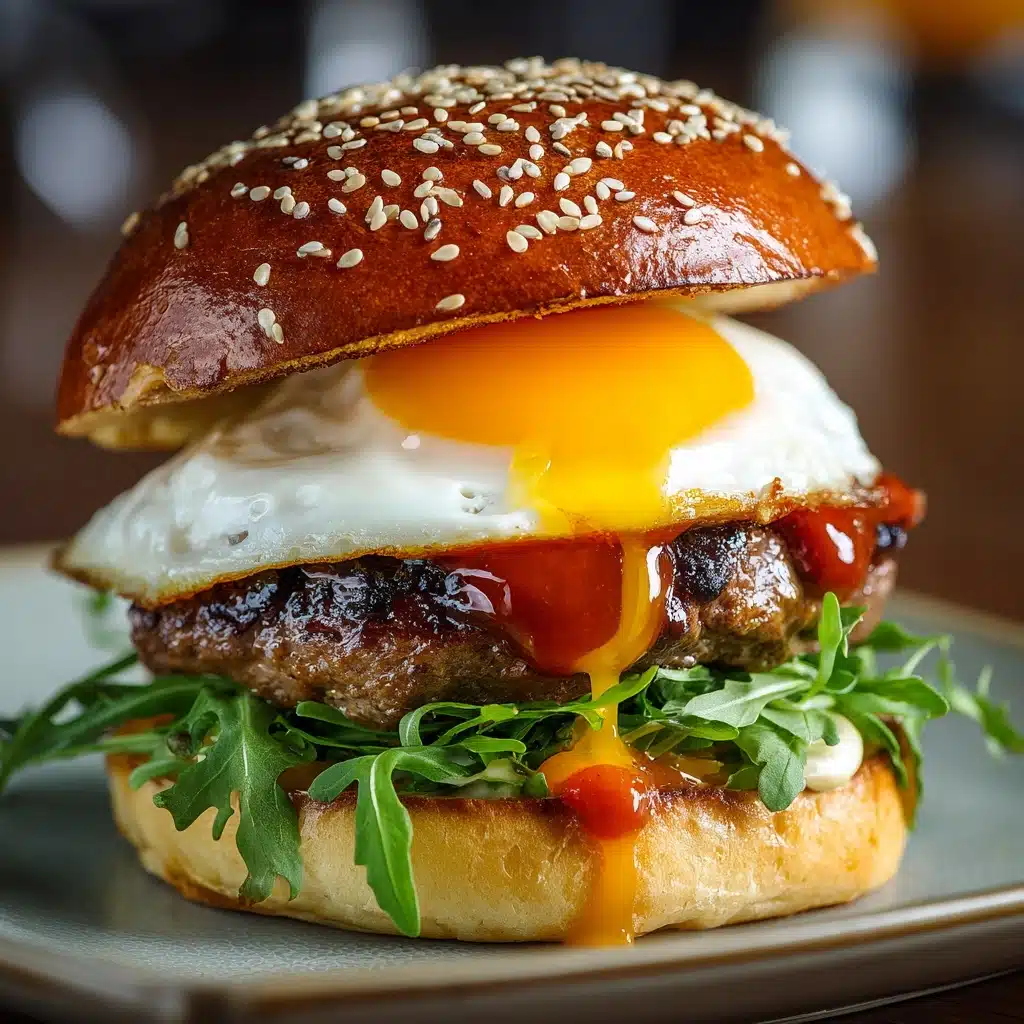 Burger with Fried Egg and Special Sauce Recipe - Recipe Image