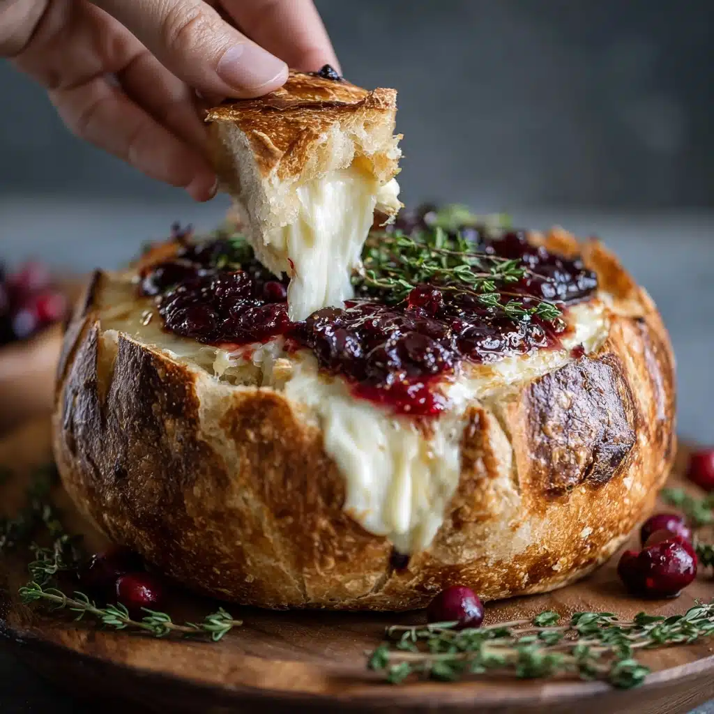 Baked Cranberry Brie Bread Bowl Recipe