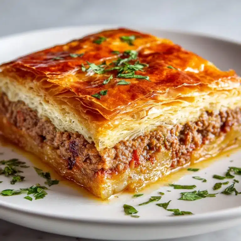 Greek Phyllo Meat Pie: A Delicious Dinner Delight! Recipe