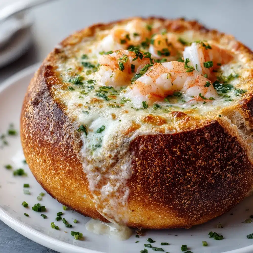 Stuffed Seafood Bread Bowl Recipe - Recipe Image