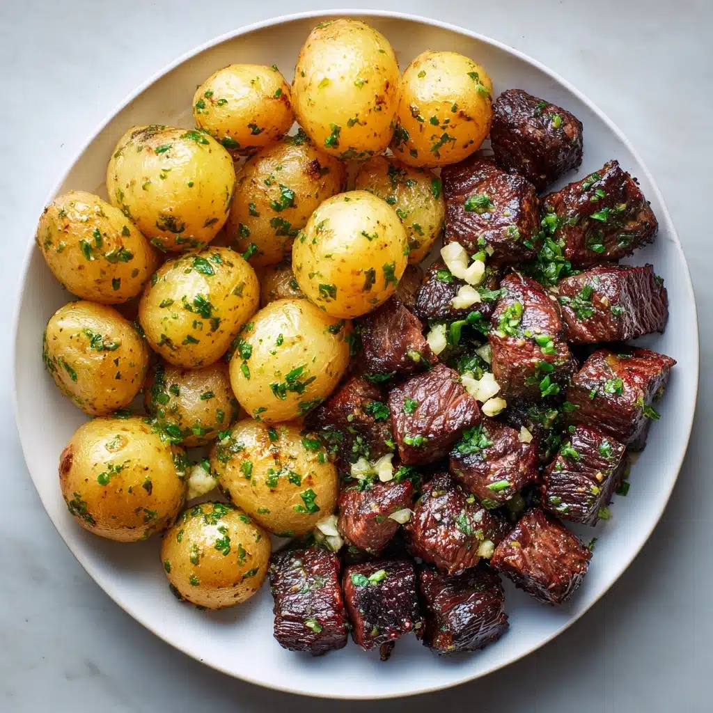 Garlic Butter Steak Bites and Potatoes Recipe - Recipe Image