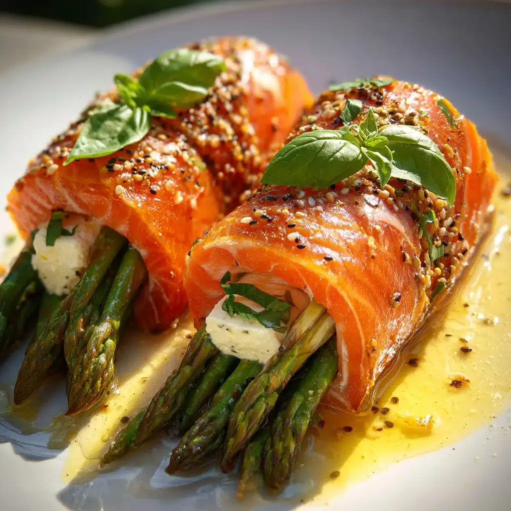 Delightful Asparagus and Lemon Basil Ricotta Salmon Rolls Recipe - Recipe Image
