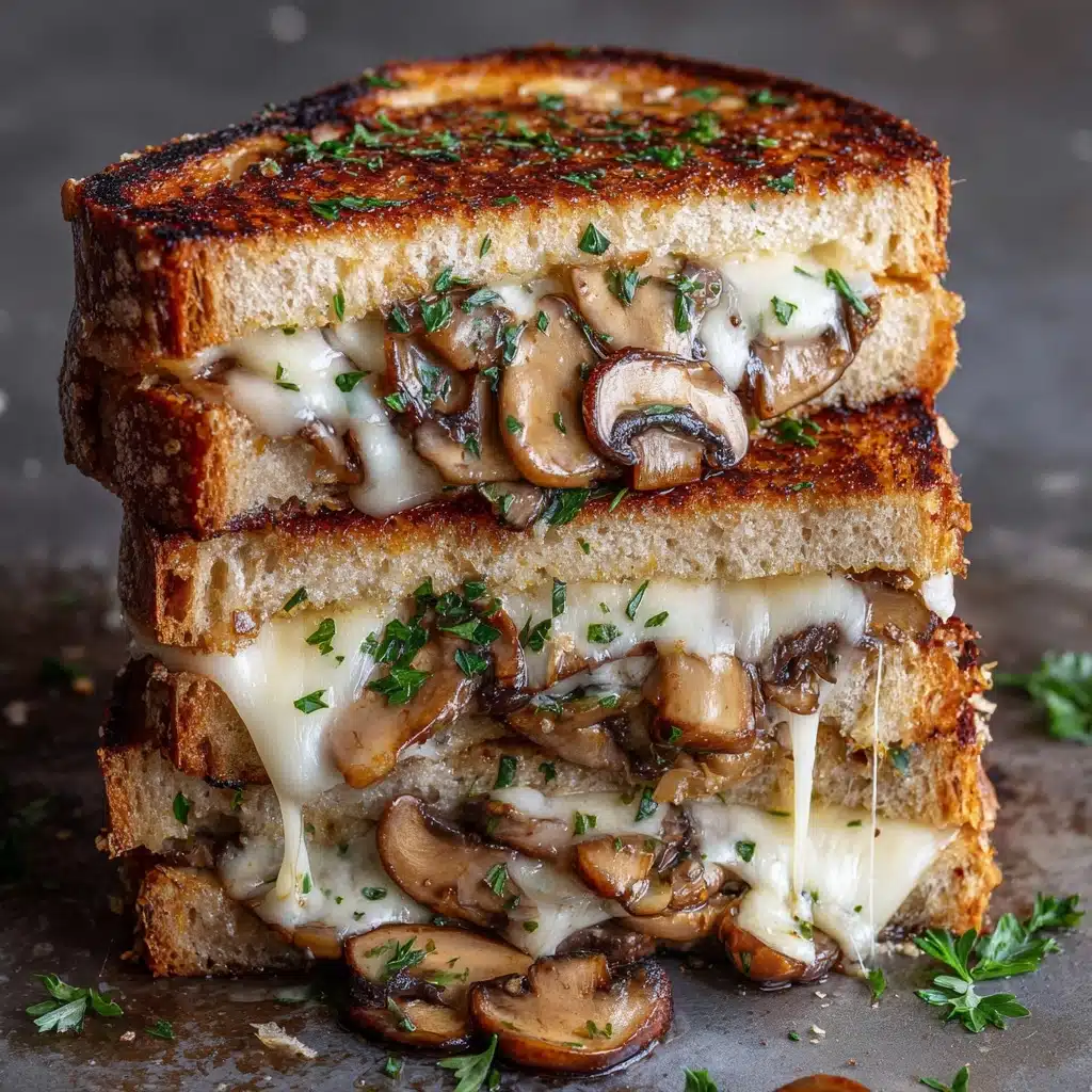 Garlic Mushroom Grilled Cheese Recipe