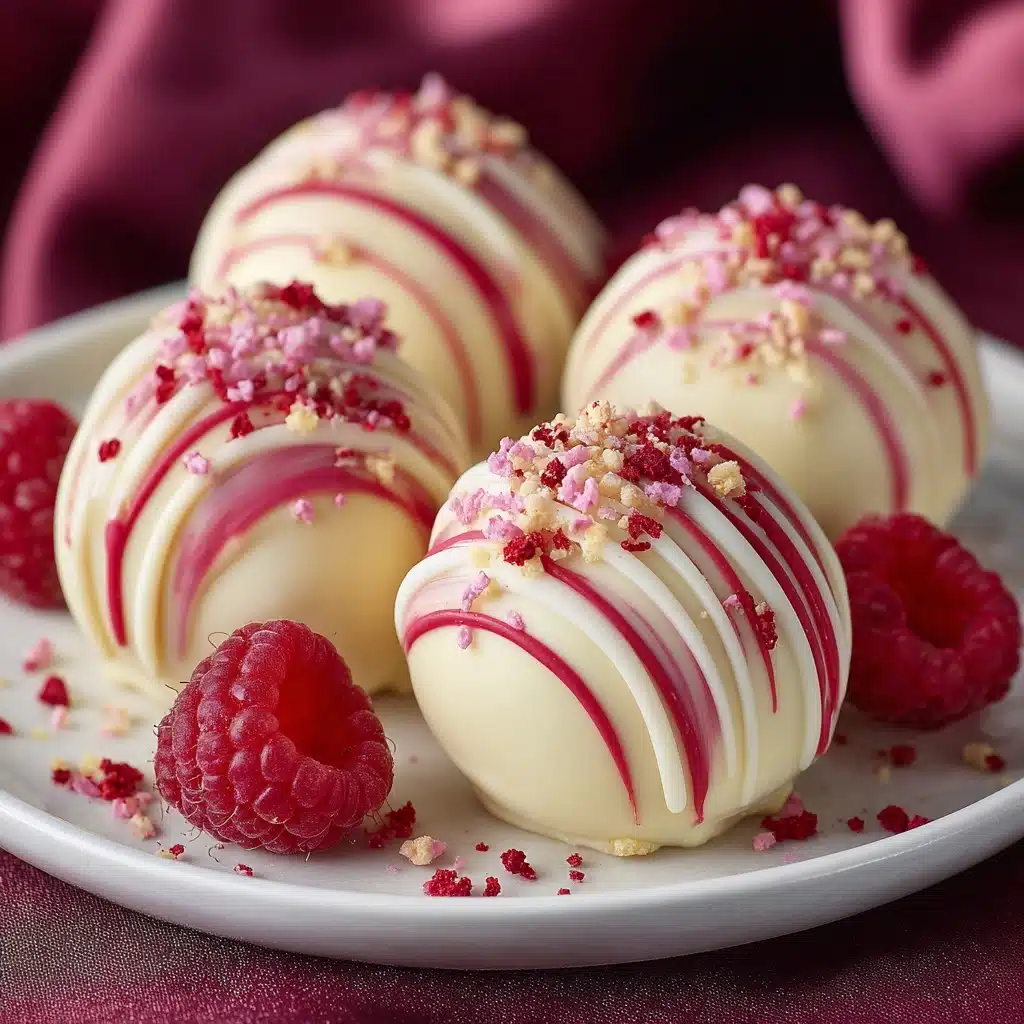 White Chocolate Raspberry Cheesecake Balls Recipe - Recipe Image