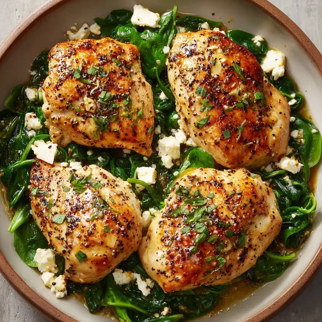 Low Carb Chicken Breast with Feta and Spinach Recipe - Recipe Image
