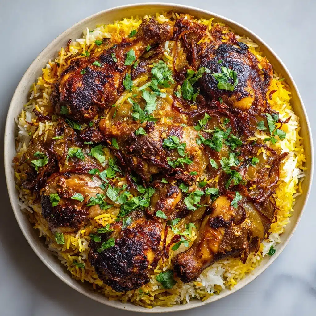 Chicken Maqluba – Middle Eastern Upside-Down Rice Recipe - Recipe Image
