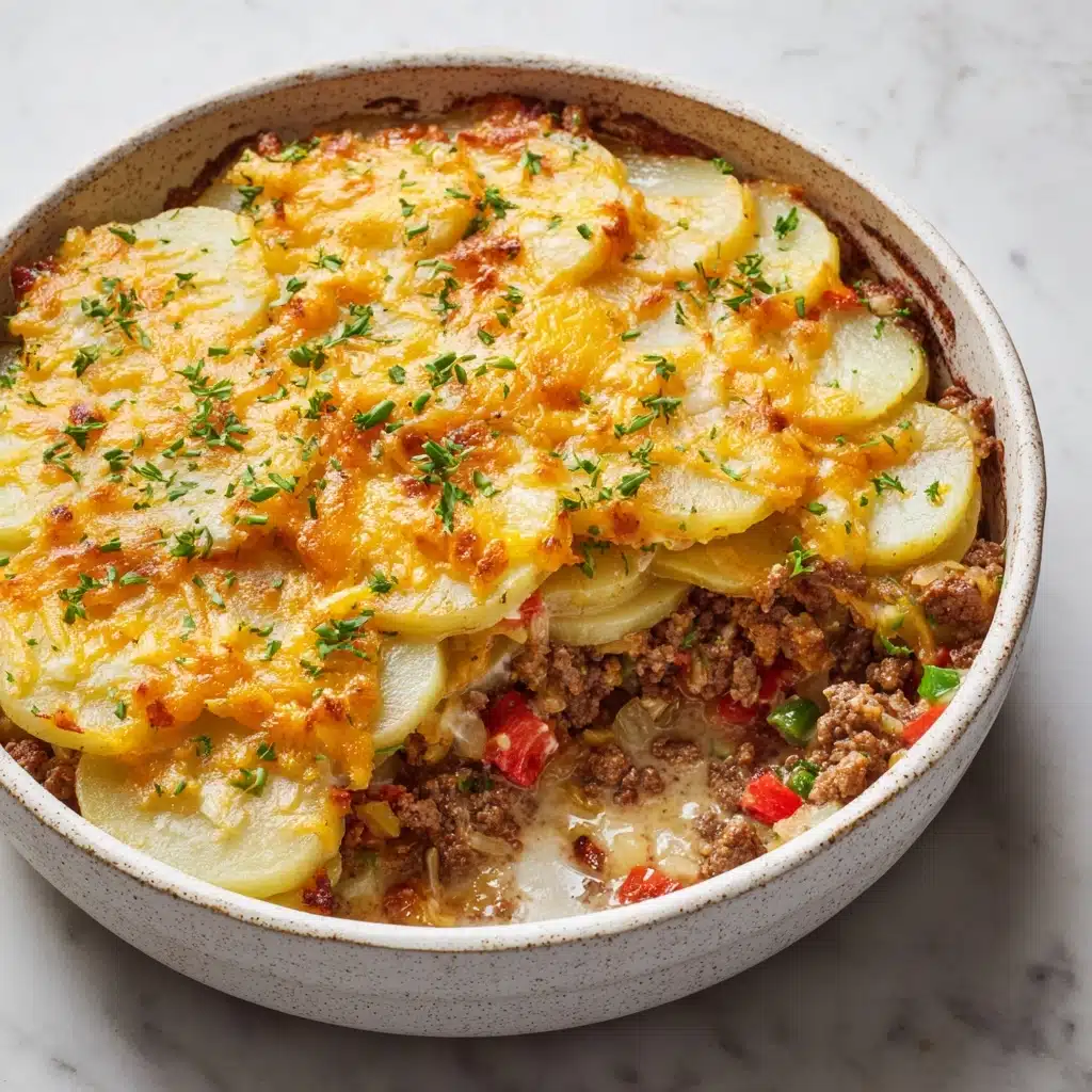 Cheesy Potato Beef Bake Recipe - Recipe Image
