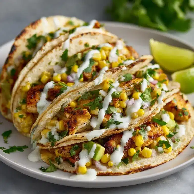 Fiery Street Corn Chicken Tacos Recipe