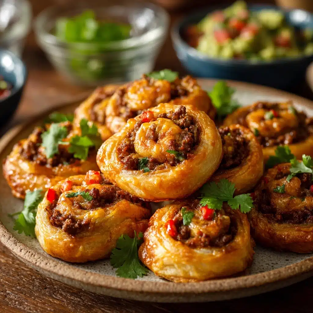 Cheesy Taco Pinwheels Recipe - Recipe Image