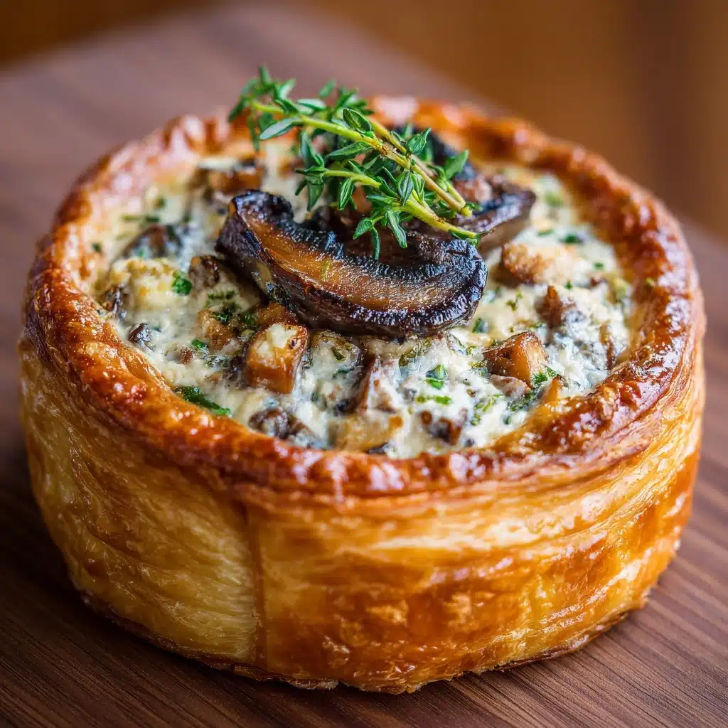 Mushroom, Shallot, and Herbed Goat Cheese Tarts Recipe - Recipe Image