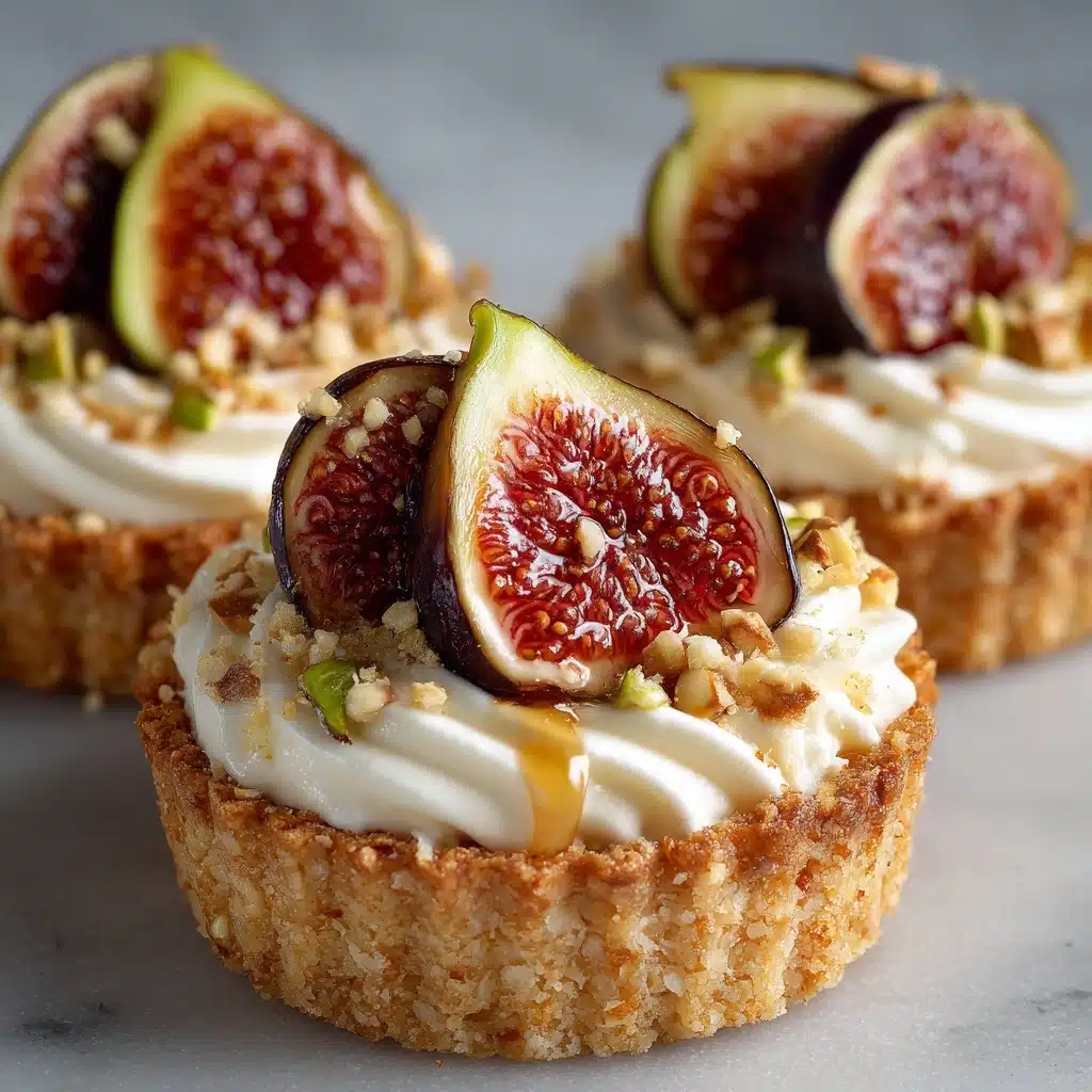 Fig and Goat Cheese Tarts with Honey and Chili Flakes Drizzle Recipe - Recipe Image