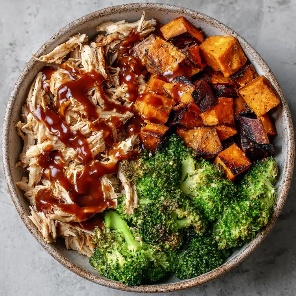 BBQ Chicken & Roasted Sweet Potato Bowls Recipe - Recipe Image