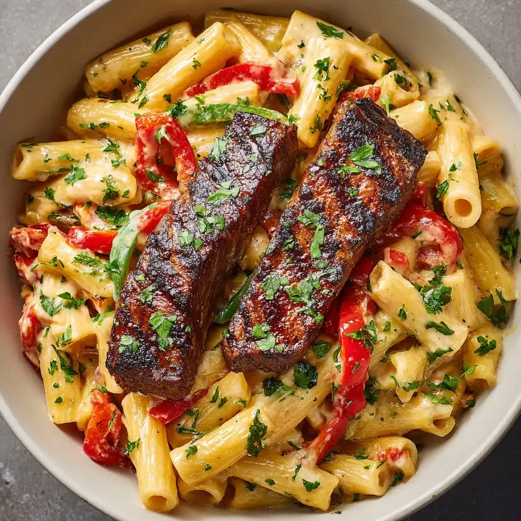 Irresistibly Delicious Creamy Cajun Steak Penne with Garlic & Parmesan Recipe - Recipe Image