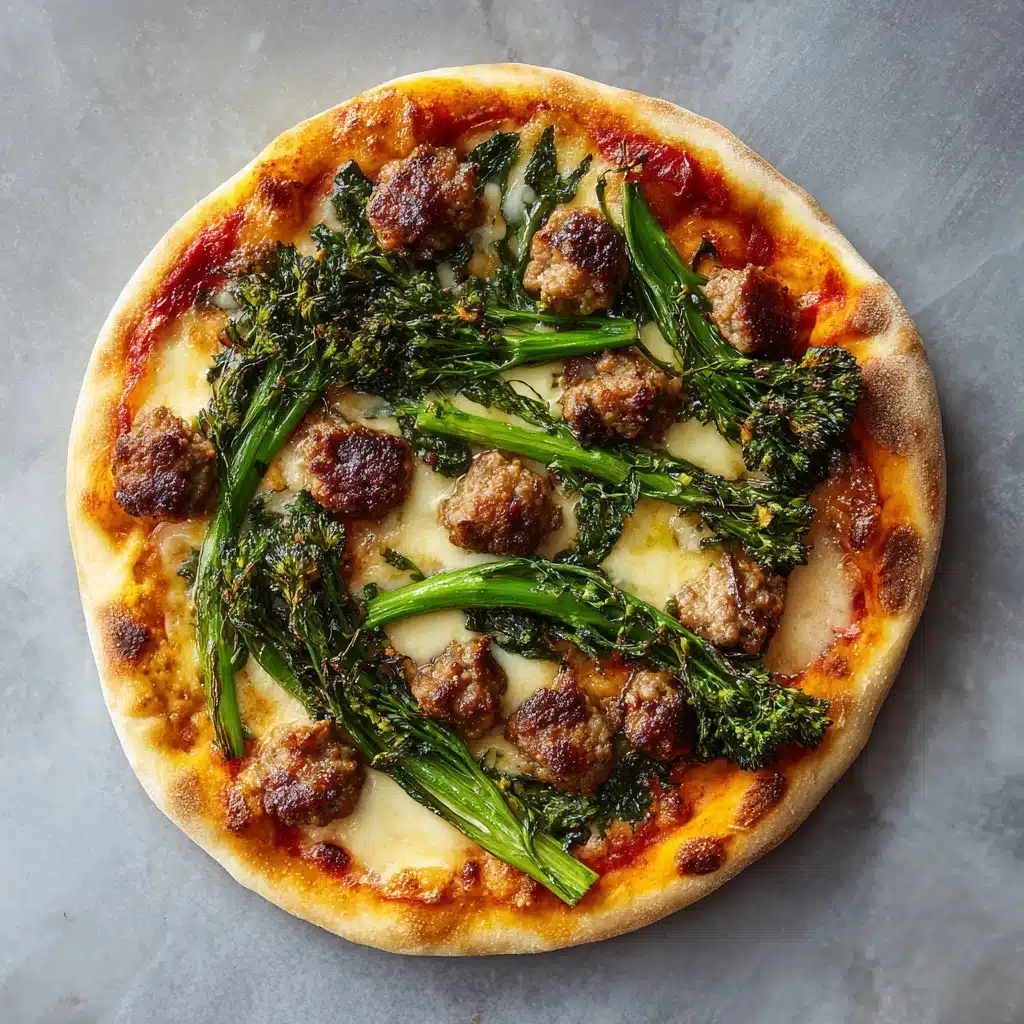 Turkey Sausage and Broccoli Rabe Pizza Recipe - Recipe Image