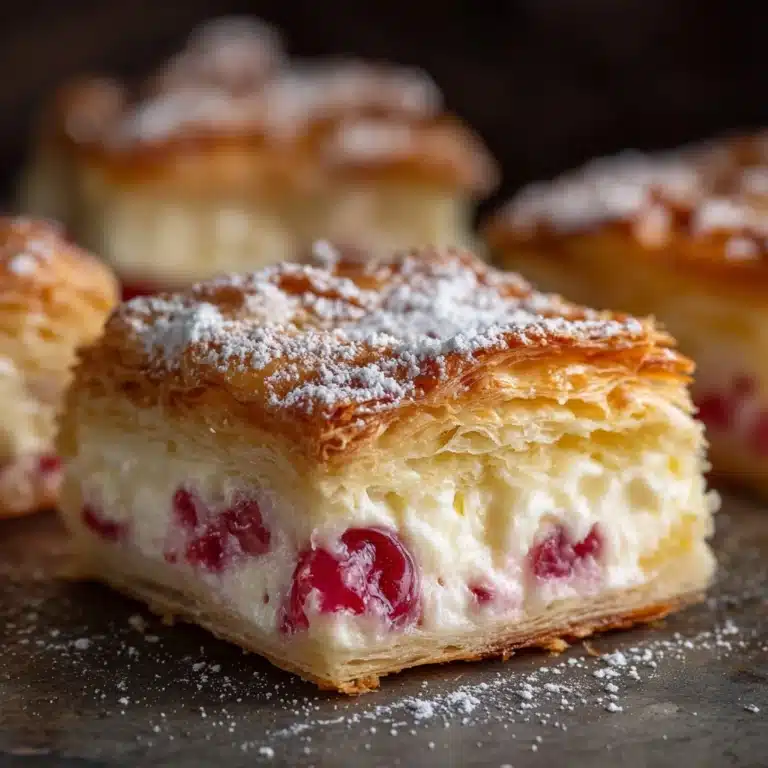 Rhubarb Cream Cheese Puff Pastries Recipe