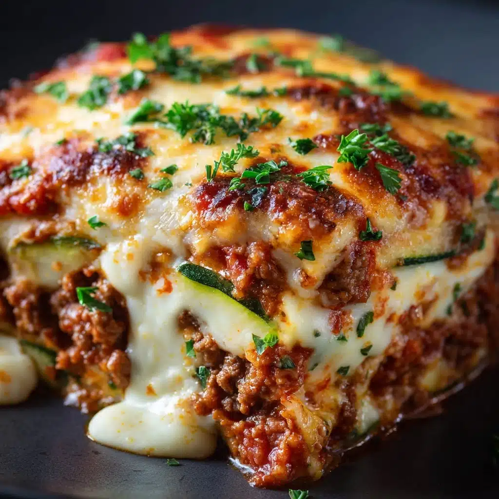 Cheesy Beef & Zucchini Casserole Recipe - Recipe Image