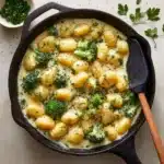 Creamy Lemon Pesto Gnocchi with Broccoli Recipe