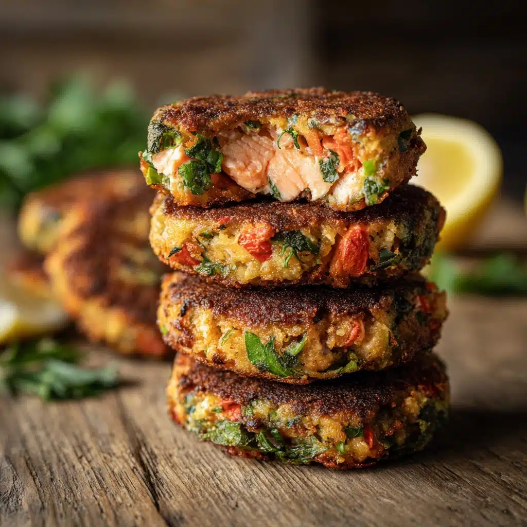 Mediterranean Salmon Patties Recipe - Recipe Image