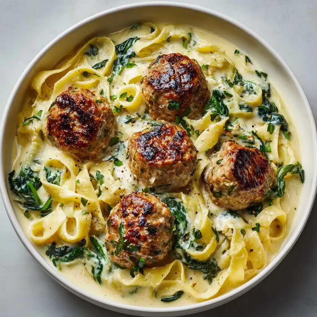 Chicken Ricotta Meatballs in Spinach Alfredo Sauce Recipe