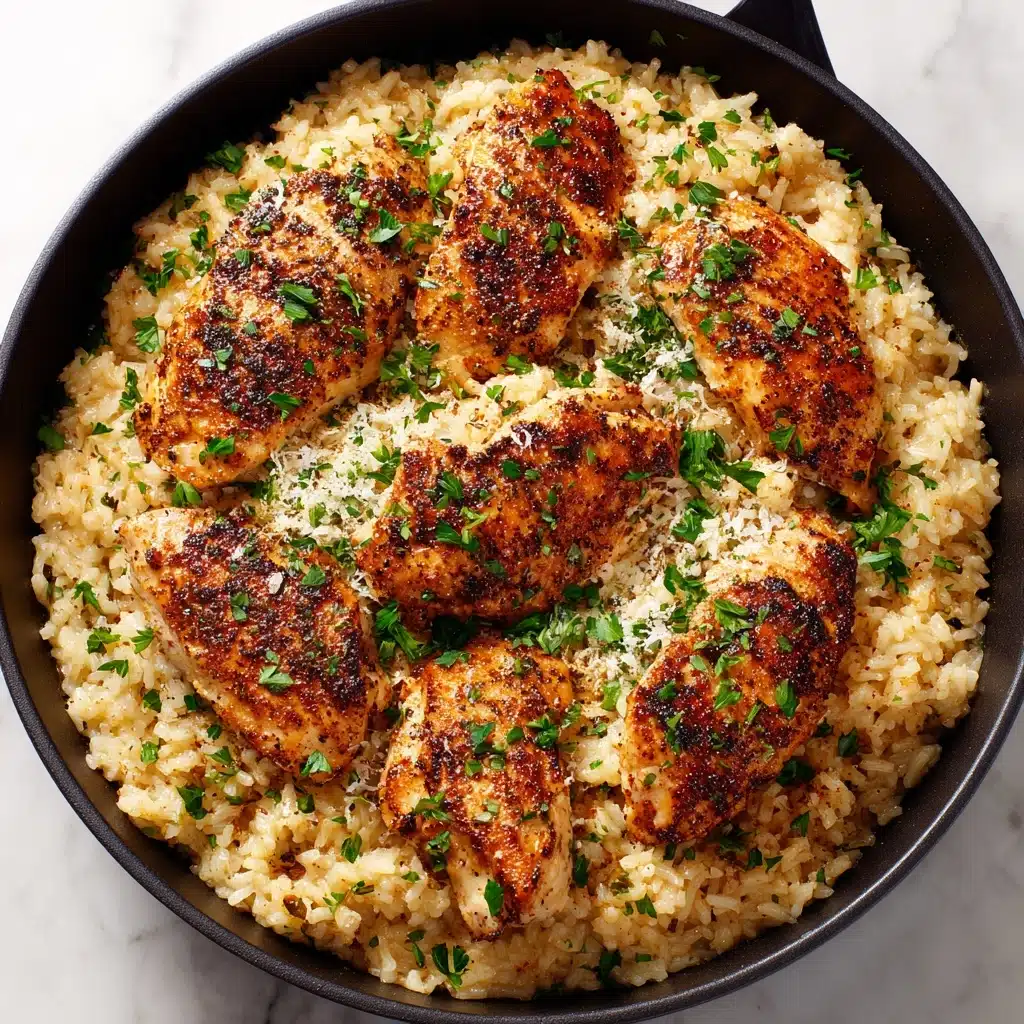 Chicken with Garlic Parmesan Rice Recipe - Recipe Image