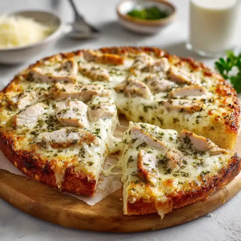 Roasted Garlic, Chicken & Herb White Pizza Recipe