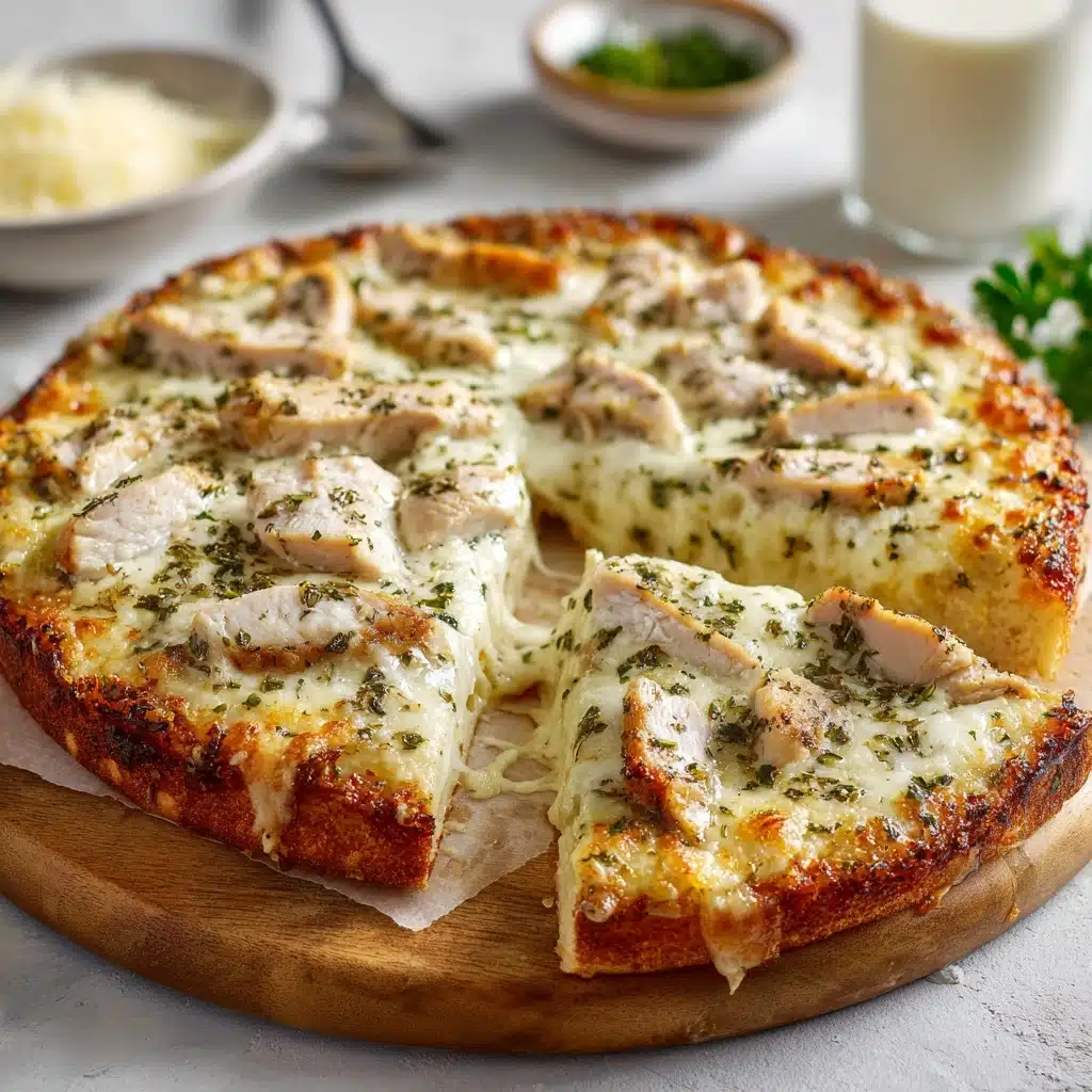 Roasted Garlic, Chicken & Herb White Pizza Recipe