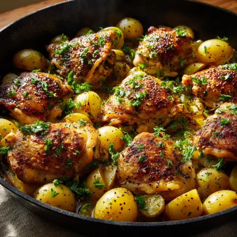 Garlic Parmesan Chicken and Potatoes (One-Pan Dinner) Recipe