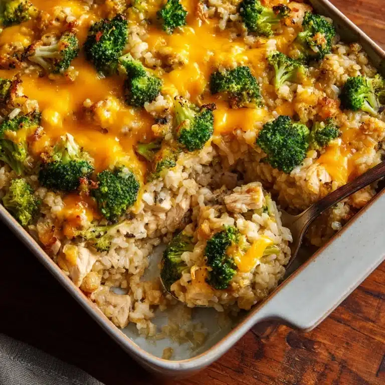 Cheesy Broccoli Chicken and Rice Casserole Recipe