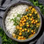 Chickpea Spinach Coconut Curry Recipe