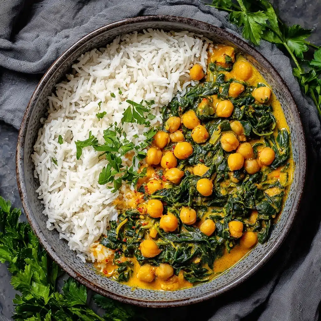 Chickpea Spinach Coconut Curry Recipe