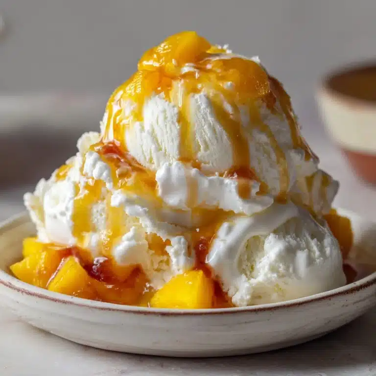 Homemade Peach Ice Cream Recipe