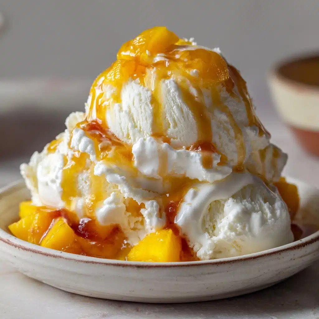 Homemade Peach Ice Cream Recipe - Recipe Image