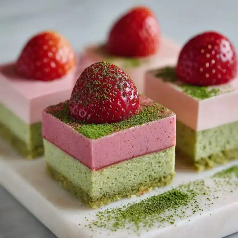 Matcha Strawberry Cream Bars Recipe