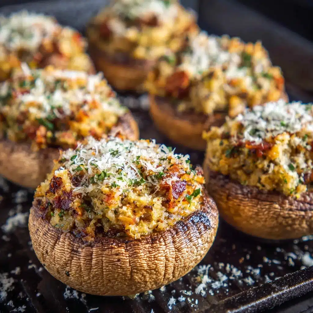 Grilled Stuffed Mushrooms Recipe - Recipe Image