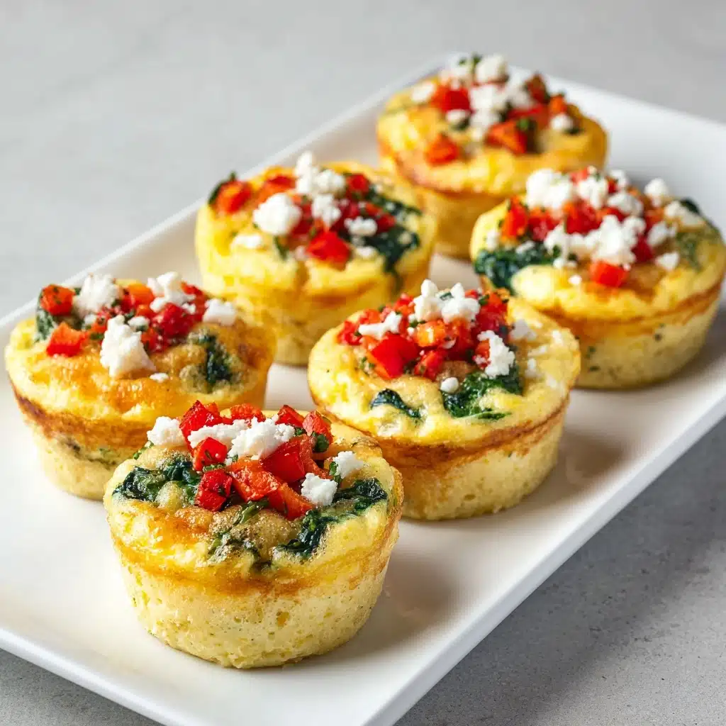 Egg White Bites with Bell Pepper, Spinach, and Feta Recipe - Recipe Image