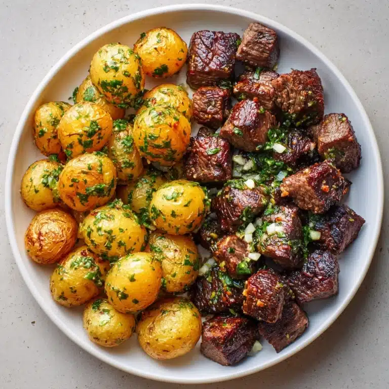 Garlic Butter Steak Bites and Potatoes Recipe