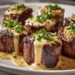 Garlic Butter Steak Bites with Parmesan Cream Sauce Recipe