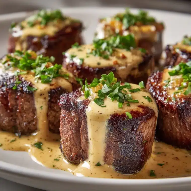Garlic Butter Steak Bites with Parmesan Cream Sauce Recipe