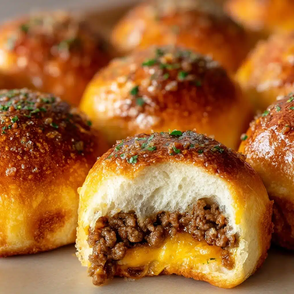 Garlic Parmesan Cheeseburger Bombs Recipe - Recipe Image