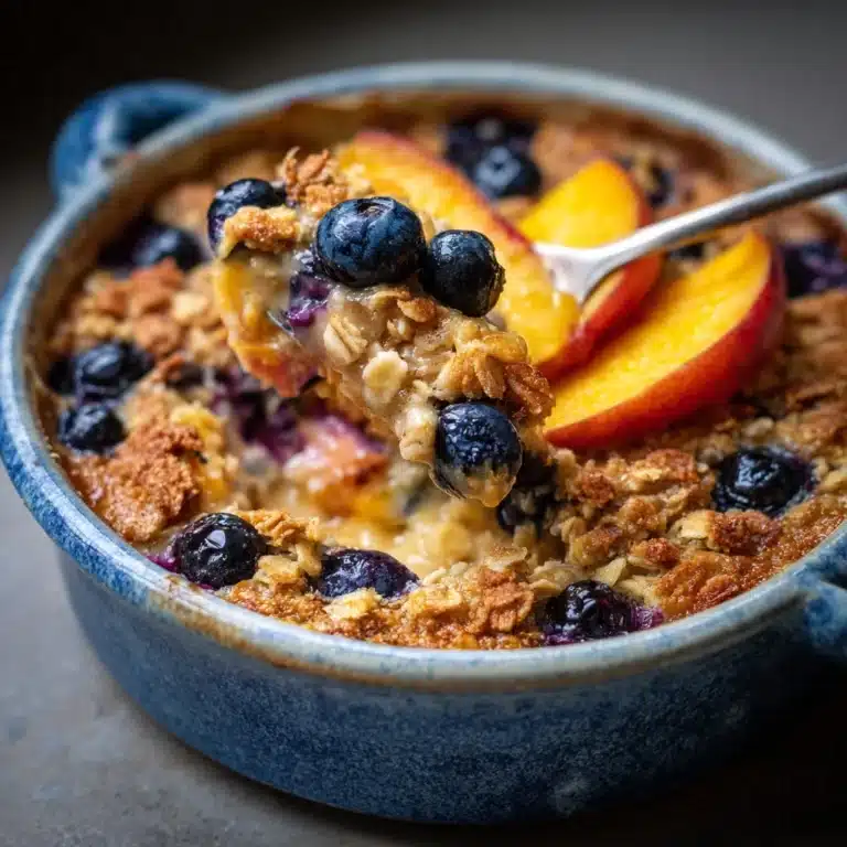 Peach Berry Baked Oatmeal Recipe