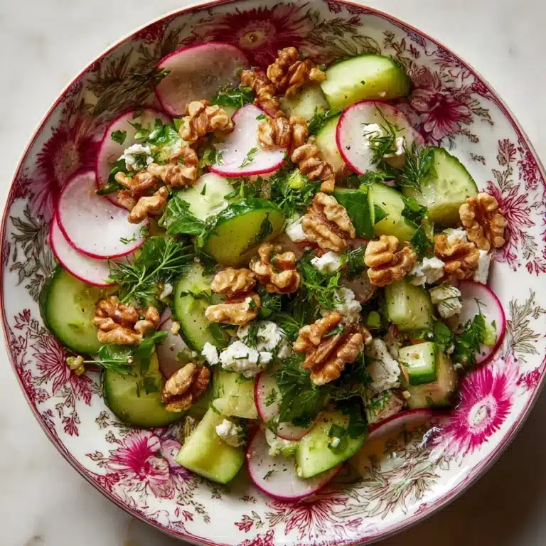 Herb and Radish Salad with Feta and Walnuts Recipe