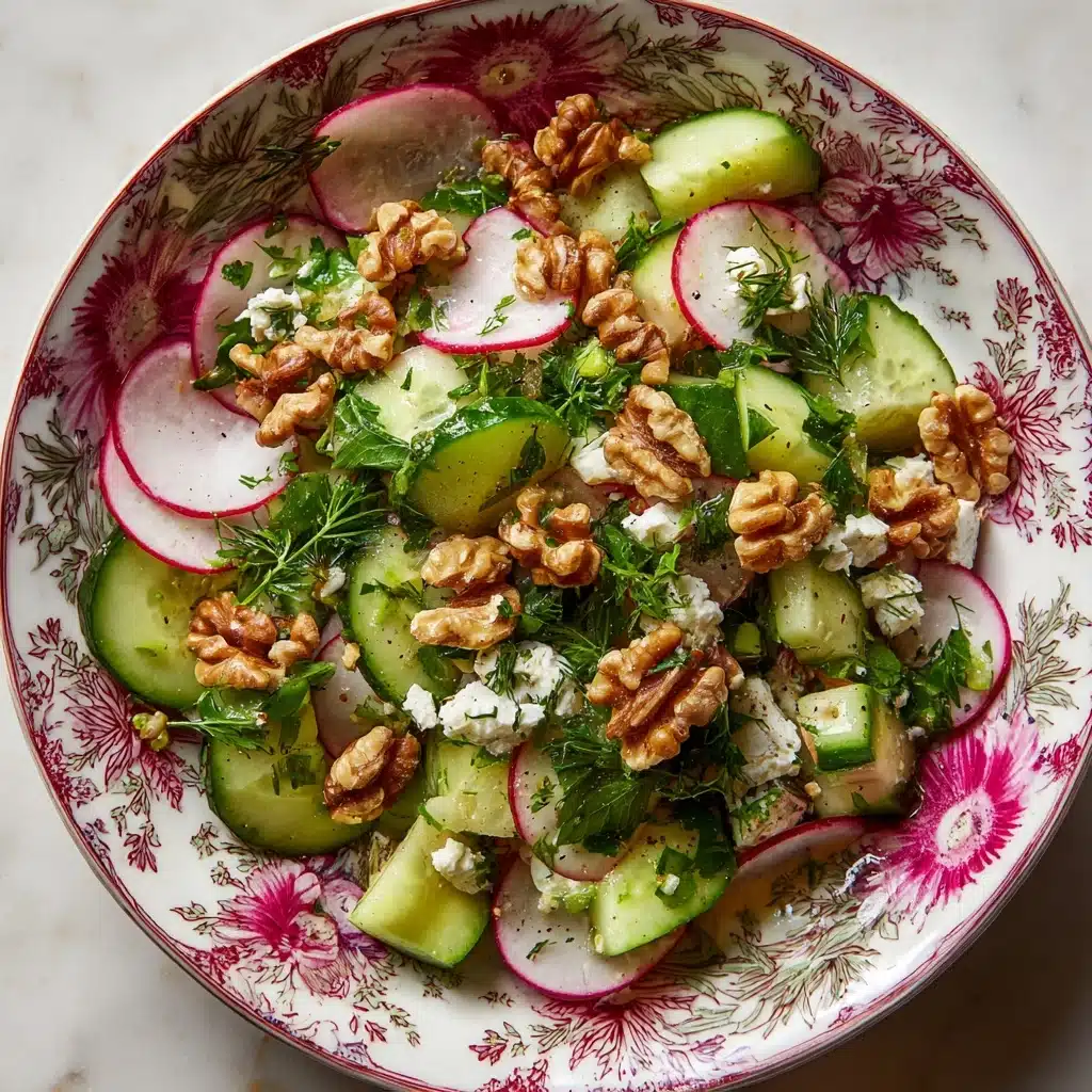 Herb and Radish Salad with Feta and Walnuts Recipe - Recipe Image