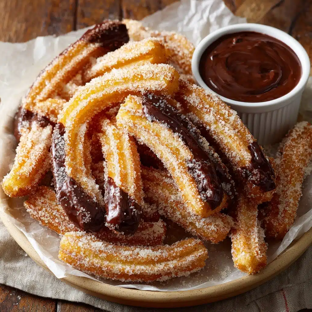 Easy Homemade Churros with Chocolate Sauce Recipe