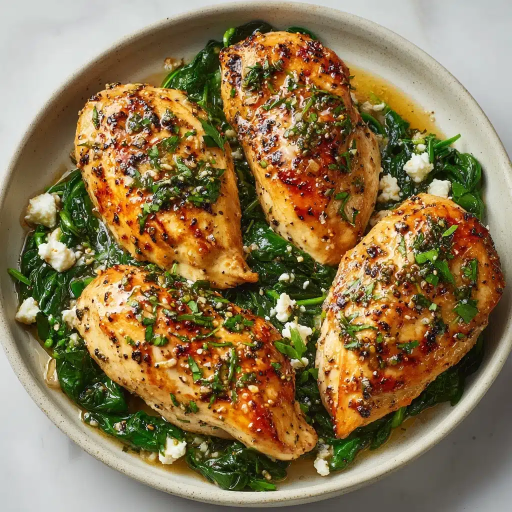 Low Carb Chicken Breast with Feta and Spinach Recipe - Recipe Image